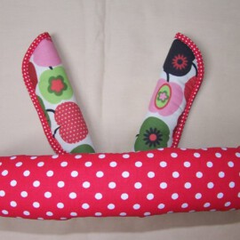 Funda para la barra + cubrecinturones , manzanas de color rojo