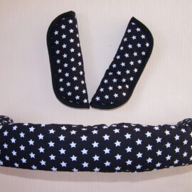 Funda para la barra + cubrecinturones, estrellas en negro