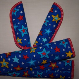 Funda para la barra + cubrecinturones ,Estrellas de color azul
