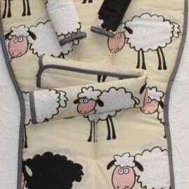 Conjunto a juego para  "Bugaboo", dibujos de ovejas