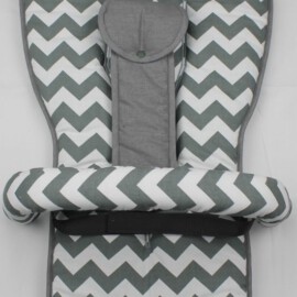 Conjunto a juego para  "Bugaboo",  Zig Zag ” de color gris