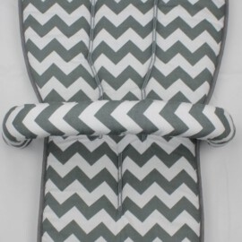 Conjunto a juego para  "Bugaboo",  Zig Zag ” de color gris /blanco