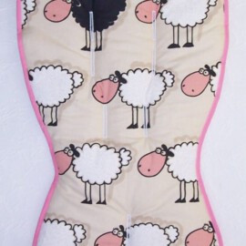 Colchoneta para "Bugaboo", dibujos de ovejas