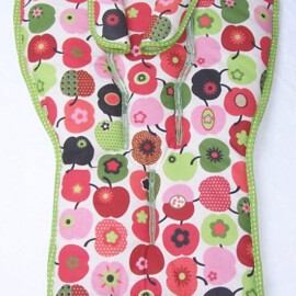Conjunto a juego para  "Bugaboo" ,Manzanas  de color rojo,verde....