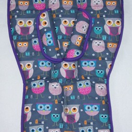 Colchoneta para "Bugaboo" , búhos de color gris / Felpa  púrpura