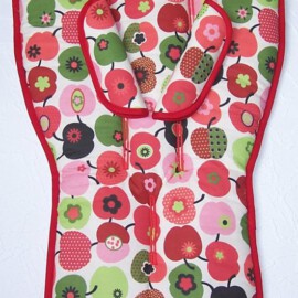 Colchoneta para "Bugaboo" , manzanas de color rojo/verde