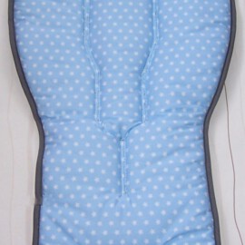 Colchoneta para "Bugaboo" ,Estrellas de color azul/gris