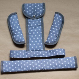 Funda para la barra , cubrecinturones y correa de entrepierna, color gris