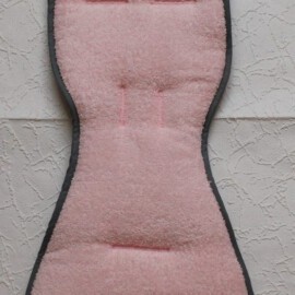 Colchoneta para “Babyzen YoYo” ,Felpa de color rosa/gris