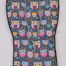 Colchoneta para "Bugaboo" ,búhos de color gris