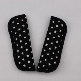 Cubre cinturones ,estrellas de color negro/blanco