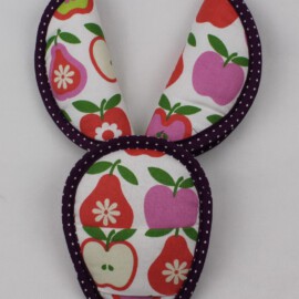 Cubre cinturones para silla de coche, manzanas ,peras