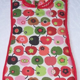 Conjunto a juego para  "TFK" , Manzanas de color rojo /verde/beige