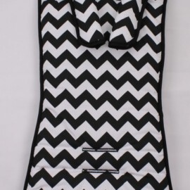 Conjunto a juego para  "TFK" , ZigZag negro/blanco