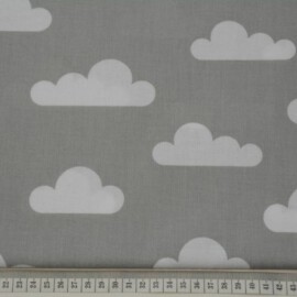 Tela " nubes blancas sobre fondo gris "