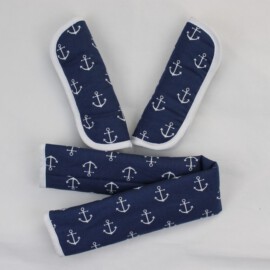 Funda para la barra + cubrecinturones ,anclas de color azul marino