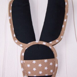Cubre cinturones con almohadilla ,negro/beige