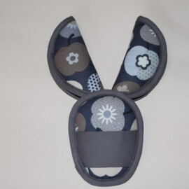 Cubre cinturones con almohadilla ,dibujos de Manzanas gris