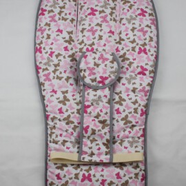 Conjunto a juego para  "Bugaboo" ,mariposas  de color rosa ,pink,gris