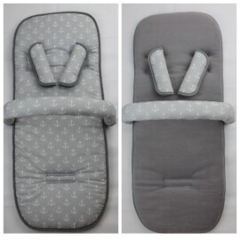 Conjunto a juego para  Hartan /Teutonia ,color gris con anclas