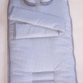 Conjunto a juego para  Hartan /Teutonia, tela de cuadros Vichy de color gris