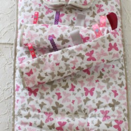 Conjunto a juego para  Hartan /Teutonia ,mariposas de color rosa