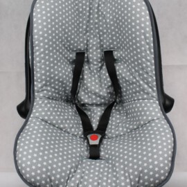 Funda para silla de coche, grupo 0+ , color gris con estrellas