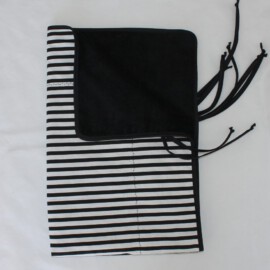 Manta para silla de paseo, rayas  de color negro
