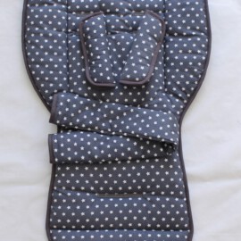Conjunto a juego para "Valco Baby " , estrellas gris oscuro
