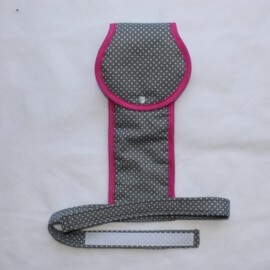 Correa de entrepierna para carrito de bebé, color pink  con lunares 2 mm