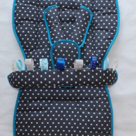 Conjunto a juego para  "Joie"  ,estrellas sobre fondo gris