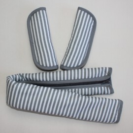 Funda para la barra + cubrecinturones , rayas de color gris