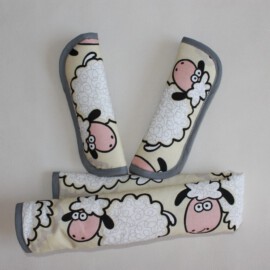 Funda para la barra + cubrecinturones , dibujos de ovejas