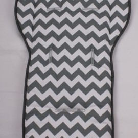 Colchoneta para "Mountain", Zigzag de color gris / blanco