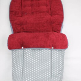 Saco para silla de paseo"Hartan"/Teutonia , color gris con estrellas