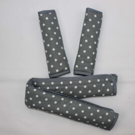 Funda para la barra + cubrecinturones , color gris con lunares
