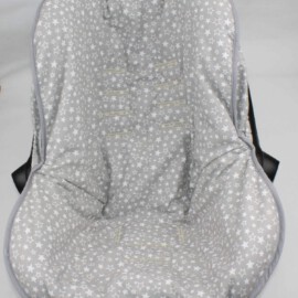 Funda para silla de coche, grupo 0+ , color gris con estrellas