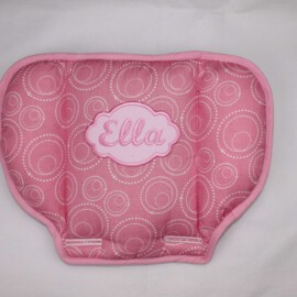 Almohada para carritos de bebe ,con nombre bordado