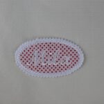 Oval patch with embroidered name