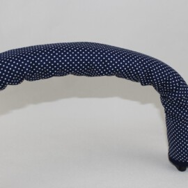 Protector para barra de seguridad ,Tela de color azul oscuro con lunares