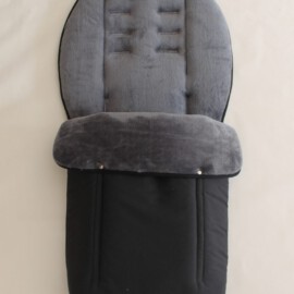 Saco para silla de paseo "Joie" , color negro liso / forro polar in gris