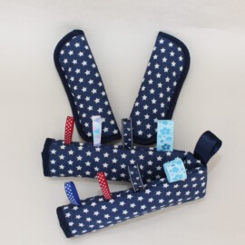 Funda para la barra + cubrecinturones , estrellas sobre fondo azul marino