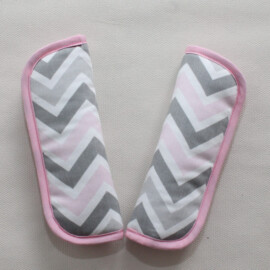 Cubre cinturones , Zigzag blanco/rosa/gris