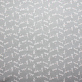 Tela gris con dibujos de anisopteras
