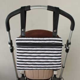 Bolso para carritos de Bebés  ,Tela de rayas de color negro/blanco