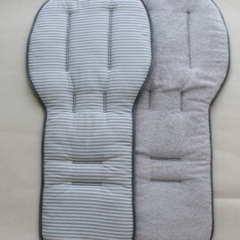 Dos colchonetas y dos fundas para la barra para "Bugaboo Donkey" , rayas de color gris