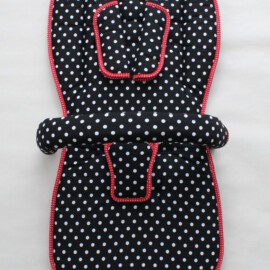 Conjunto a juego para  "Joie"  ,estampada con lunares ,color negro