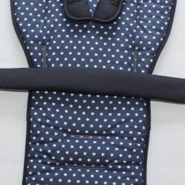 Conjunto a juego para  "Emmaljunga" , estrellas sobre fondo gris oscuro