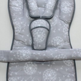 Conjunto a juego para  "Joie"  ,estampada con dientes de leon, gris