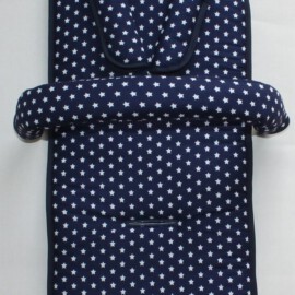 Conjunto a juego para   "Hesba Condor Coupé " ,tela con estrellas azul marino